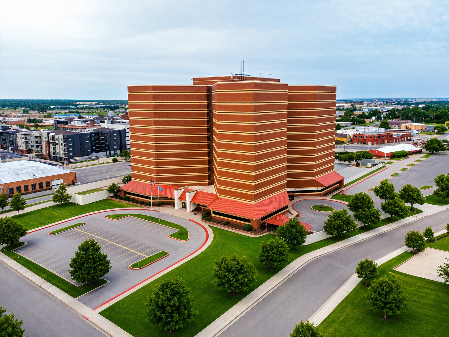 Exterior of the Oklahoma County Detention Center on North Shartel Avenue in Oklahoma City